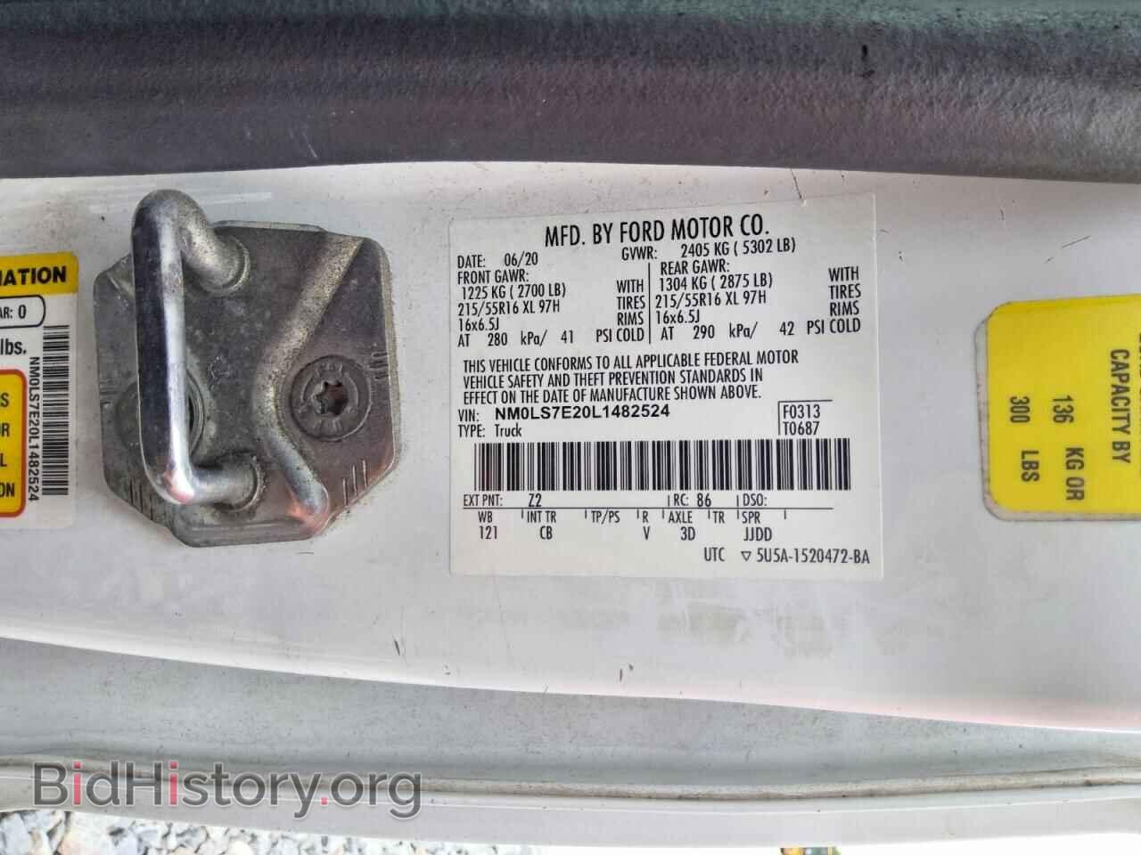 2020 FORD TRANSIT - VIN: NM0LS7E20L1482524 - Photo 13