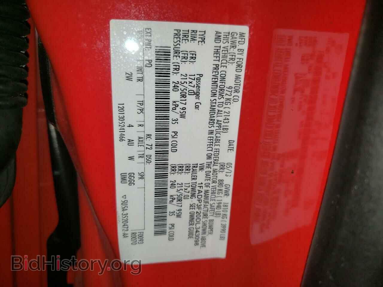 2013 FORD FOCUS - VIN: 1FADP3F20DL343098 - Фото 10
