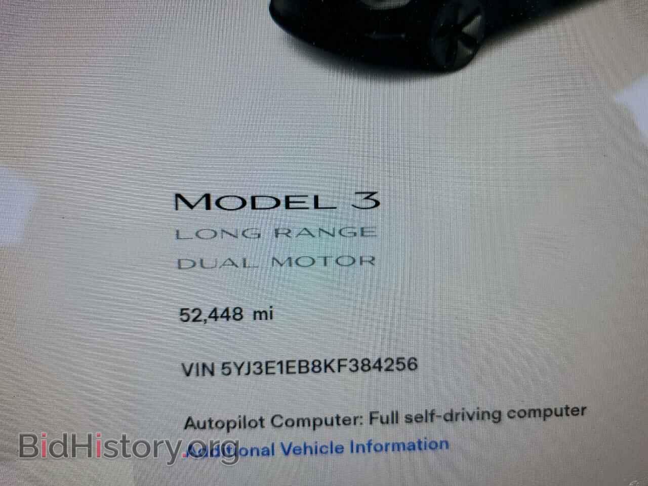 2019 TESLA MODEL 3 - VIN: 5YJ3E1EB8KF384256 - Фото 9