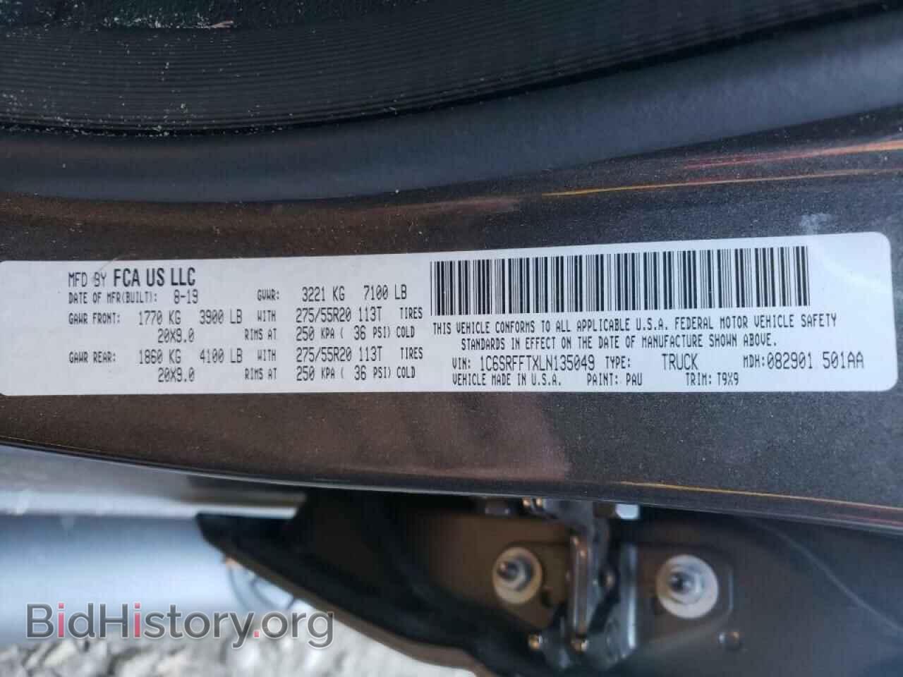 2020 RAM 1500 - VIN: 1C6SRFFTXLN135049 - Фото 10