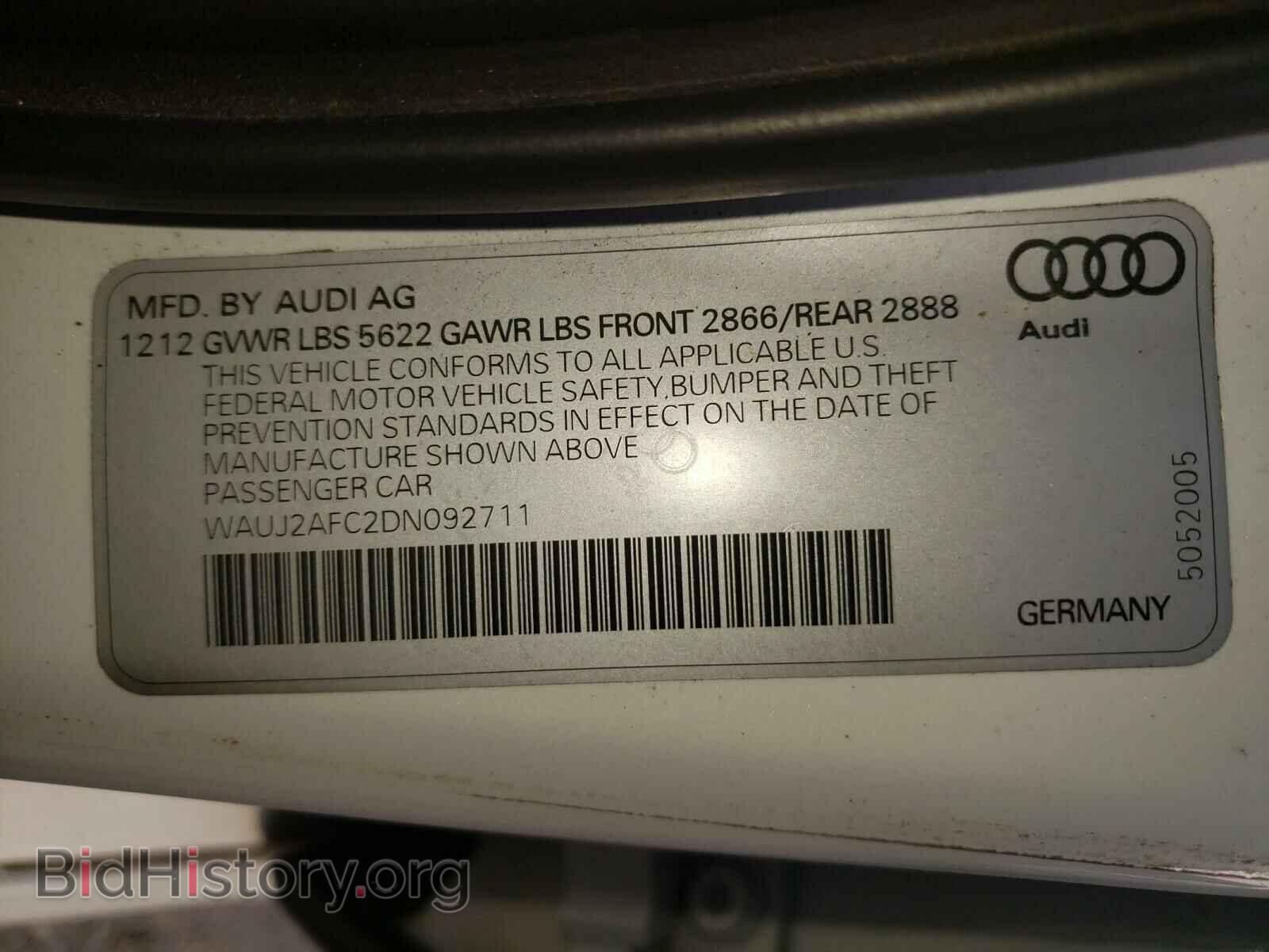 2013 AUDI S6/RS6 - VIN: WAUJ2AFC2DN092711 - Фото 10