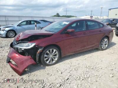 2015 Chrysler 200 S, бордовый — VIN 1C3CCCBB4FN693143, Copart