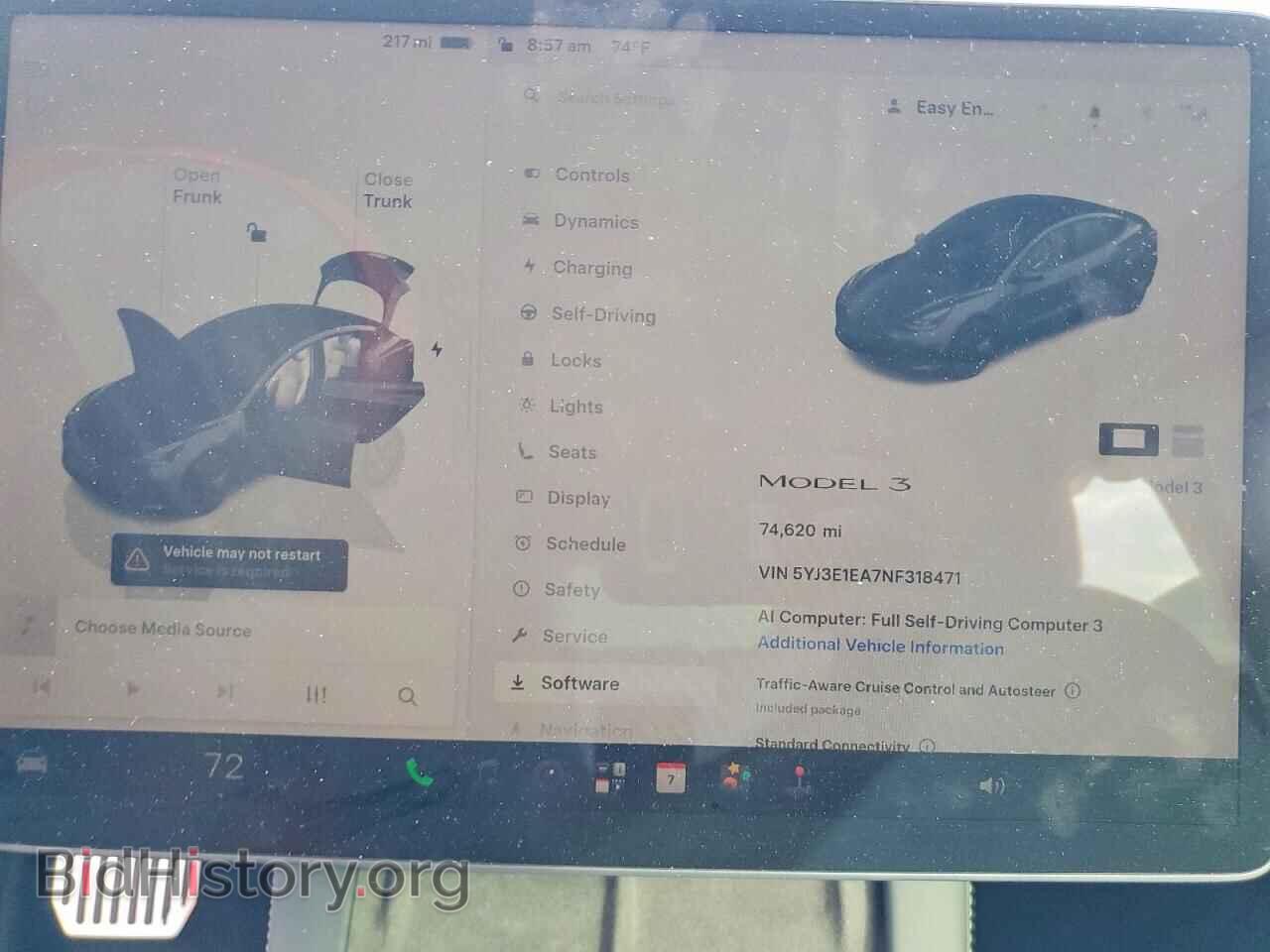 2022 TESLA MODEL 3 - VIN: 5YJ3E1EA7NF318471 - Фото 9