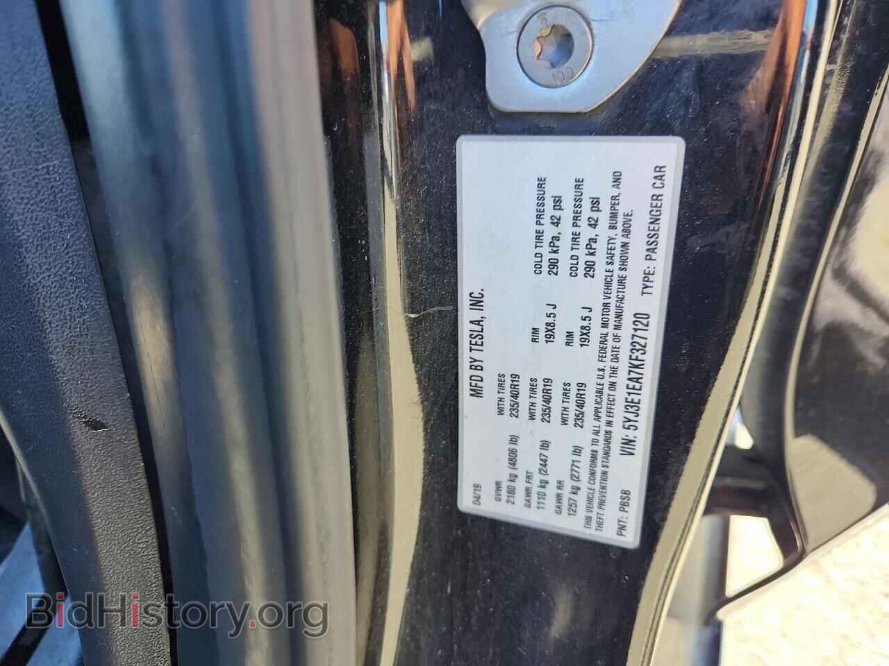 2019 TESLA MODEL 3 - VIN: 5YJ3E1EA7KF327120 - Фото 12