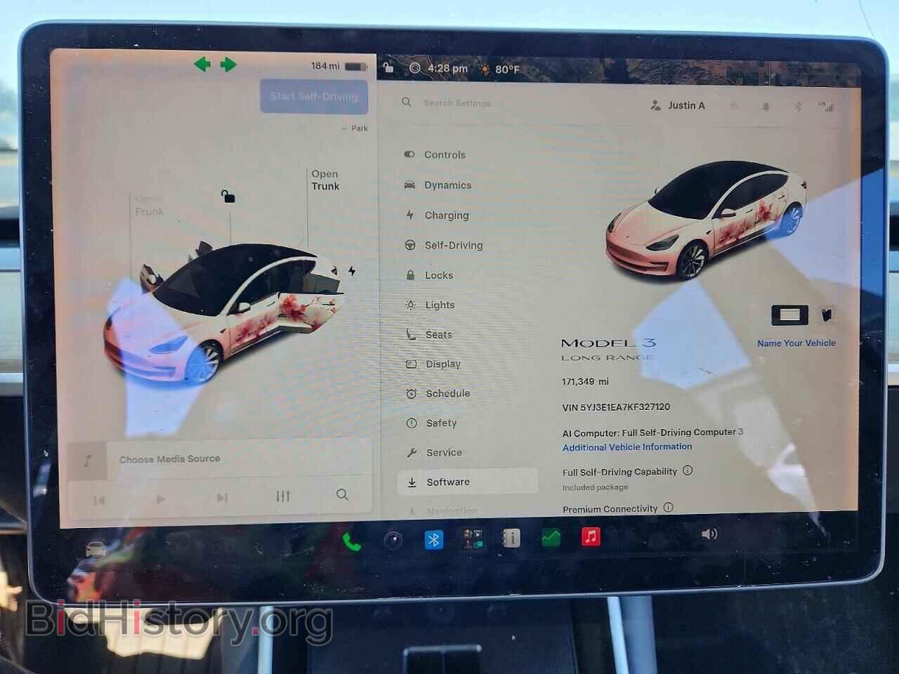 2019 TESLA MODEL 3 - VIN: 5YJ3E1EA7KF327120 - Фото 9