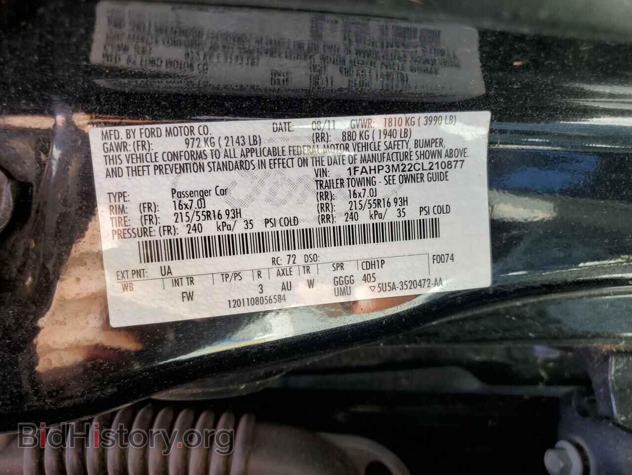 2012 FORD FOCUS - VIN: 1FAHP3M22CL210877 - Фото 12