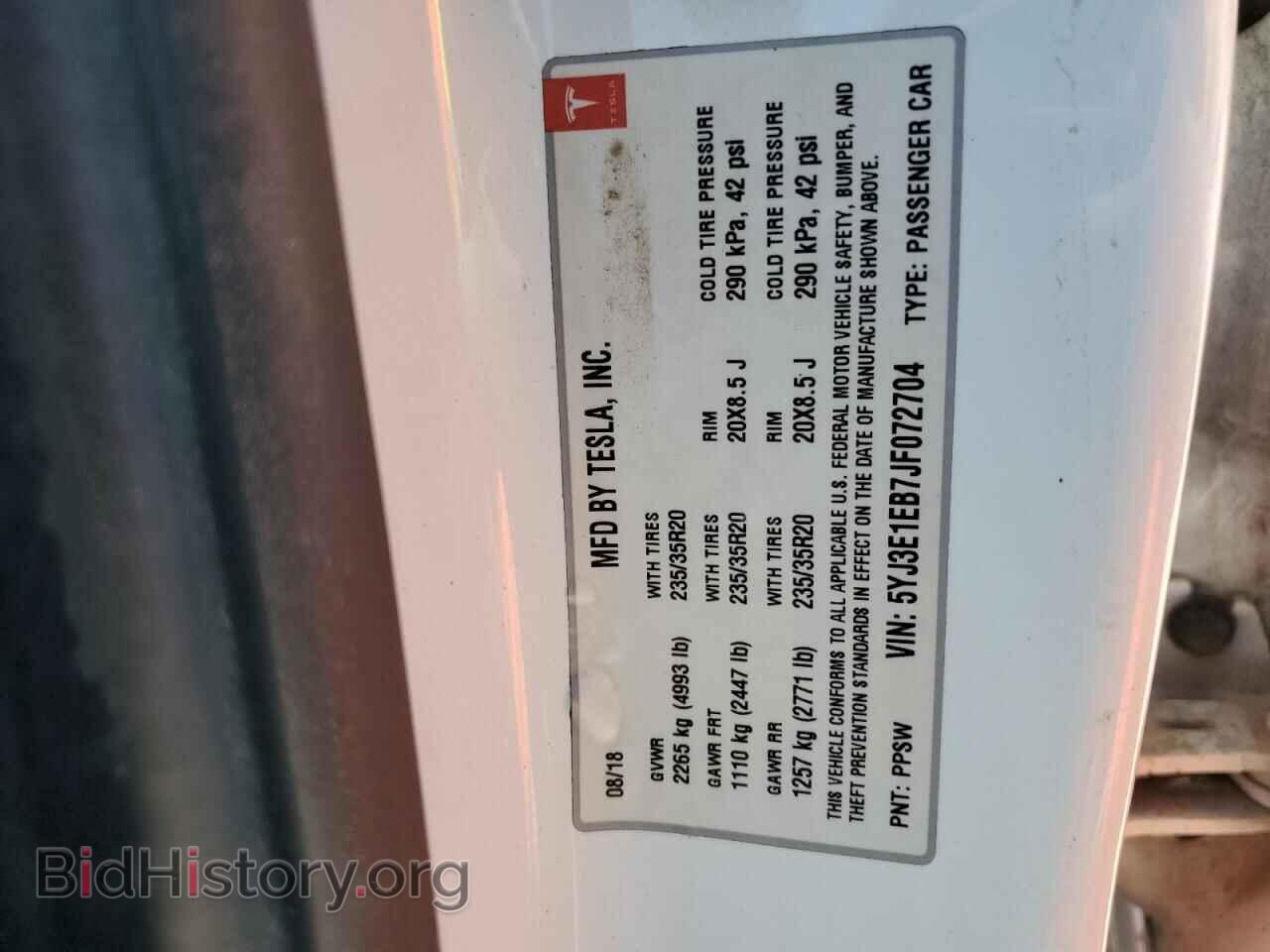 2018 TESLA MODEL 3 - VIN: 5YJ3E1EB7JF072704 - Фото 13