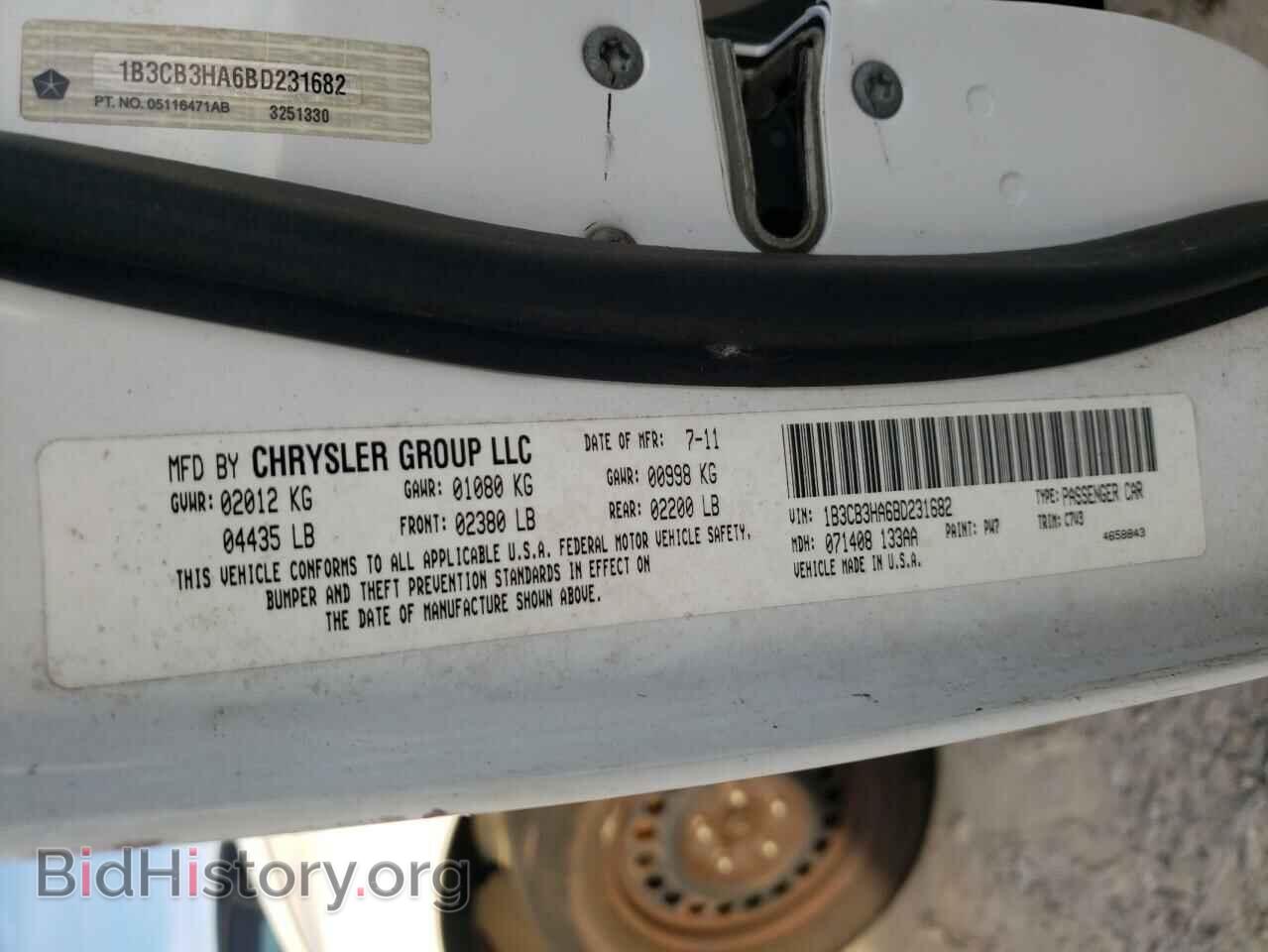 2011 DODGE CALIBER - VIN: 1B3CB3HA6BD231682 - Фото 10