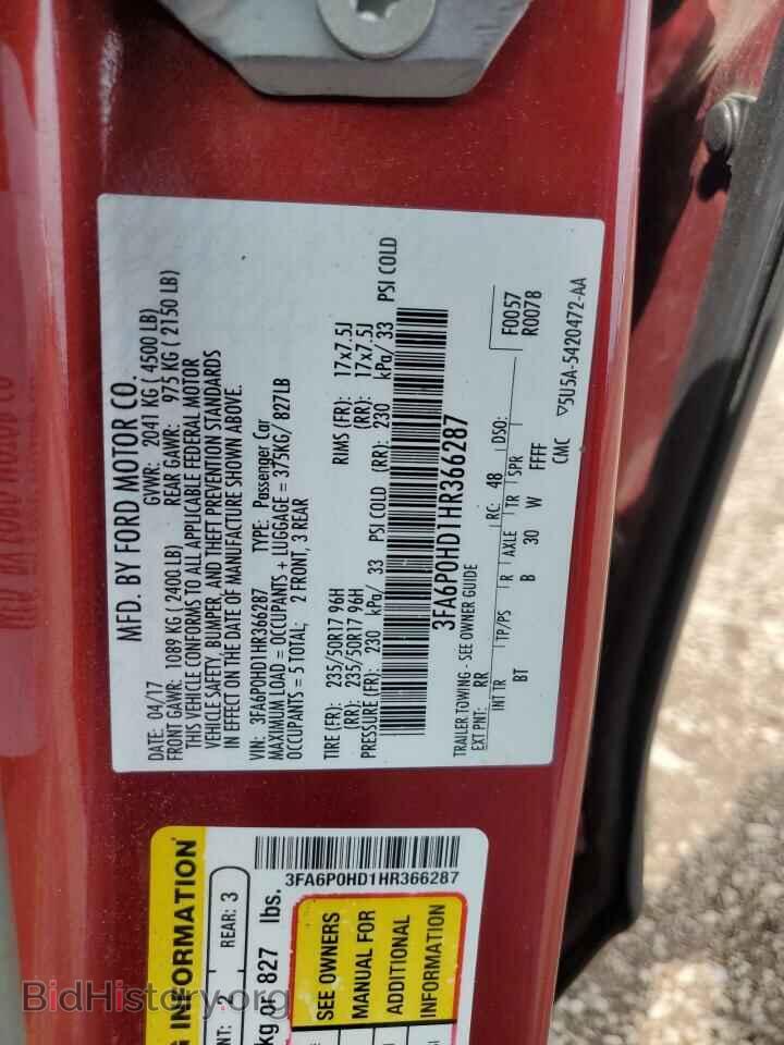 2017 FORD FUSION - VIN: 3FA6P0HD1HR366287 - Фото 12