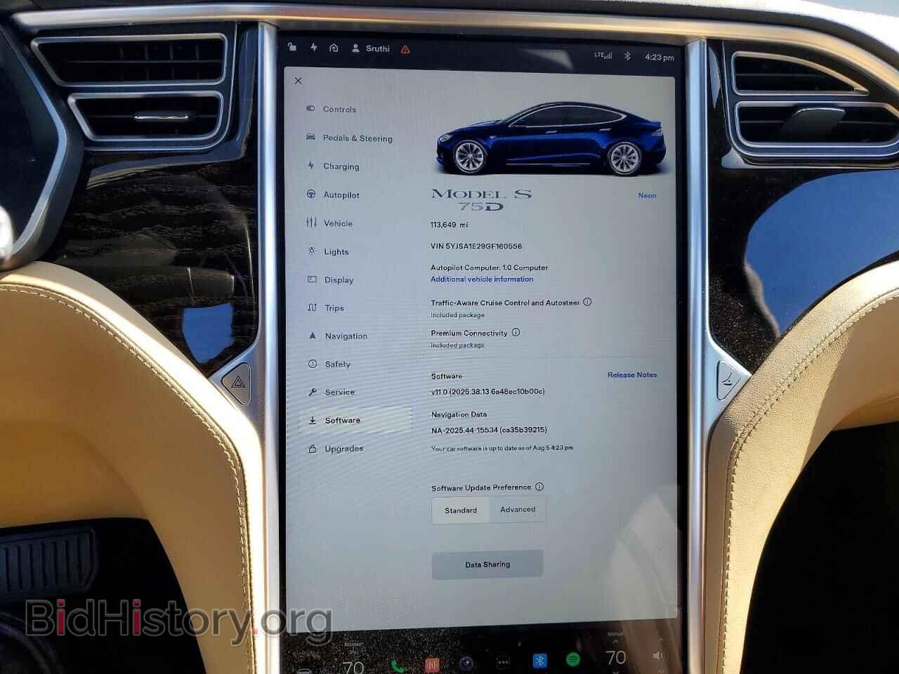 2016 TESLA MODEL S - VIN: 5YJSA1E29GF160556 - Photo 9