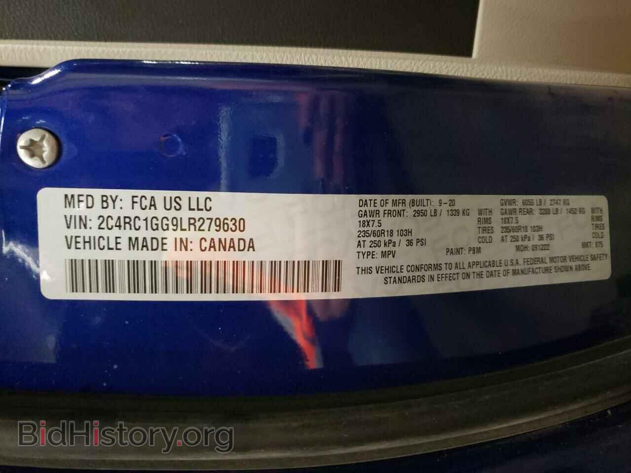 2020 CHRYSLER PACIFICA - VIN: 2C4RC1GG9LR279630 - Фото 10