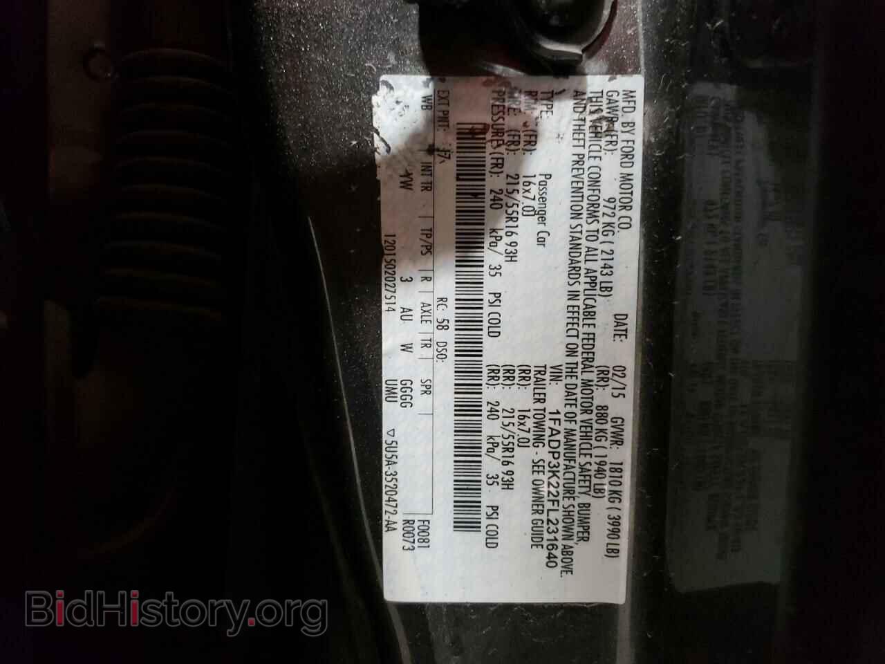 2015 FORD FOCUS - VIN: 1FADP3K22FL231640 - Фото 13