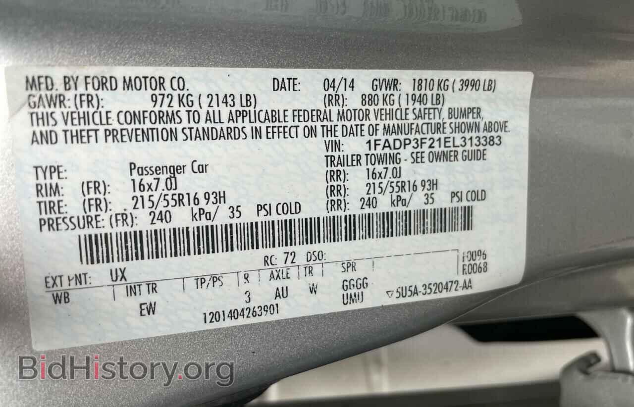 2014 FORD FOCUS - VIN: 1FADP3F21EL313383 - Фото 10