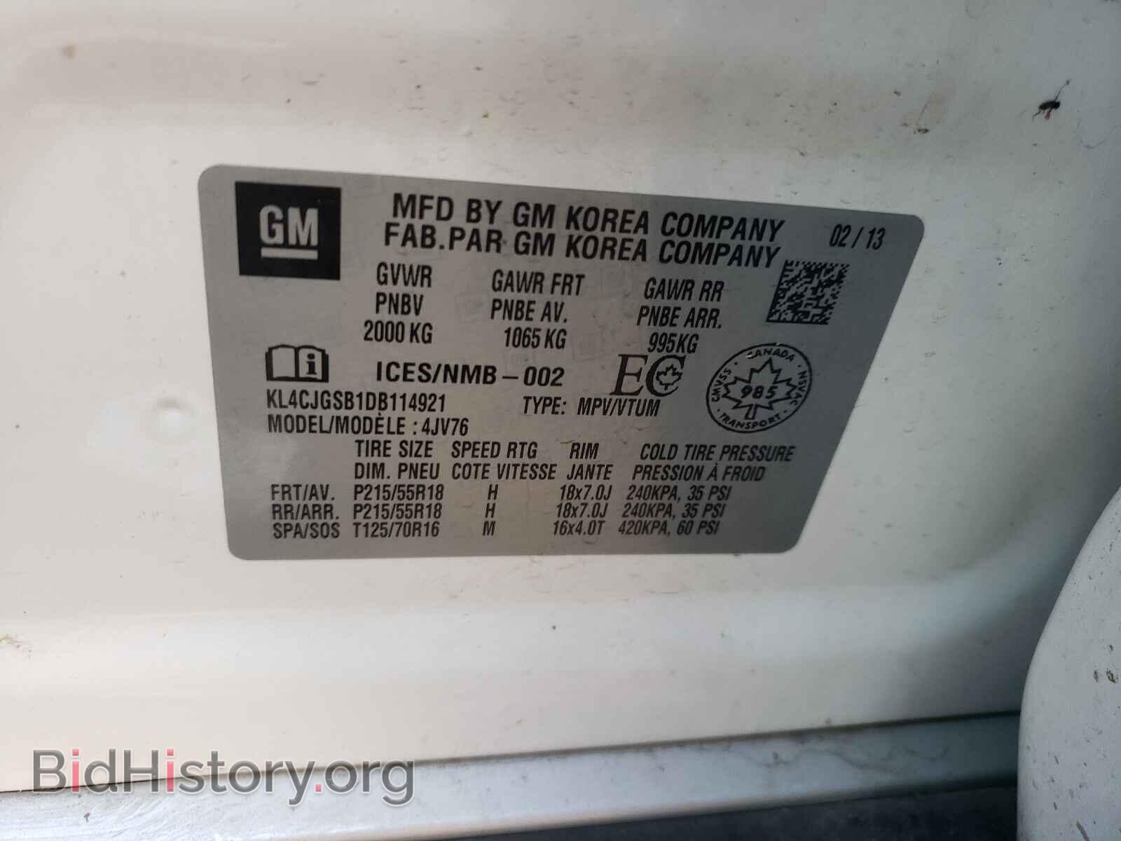 2013 BUICK ENCORE - VIN: KL4CJGSB1DB114921 - Photo 10