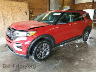 2022 Ford EXPLORER XLT, бордовый — VIN 1FMSK8DHXNGA97008, Copart