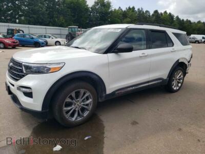 2022 Ford EXPLORER XLT, white — VIN 1FMSK8DH6NGB49458, Copart