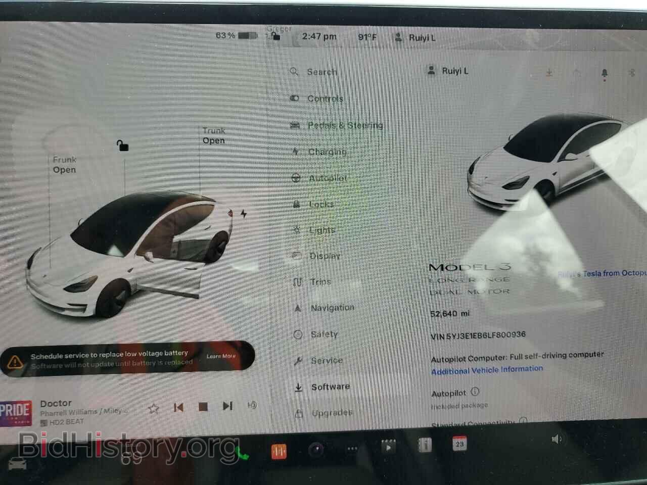 2020 TESLA MODEL 3 - VIN: 5YJ3E1EB6LF800936 - Фото 9