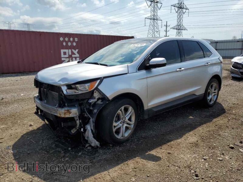 2018 Ford EDGE Titanium (VIN 2FMPK3K89JBB87666) — photo 1 of 14, Copart, damage: front end