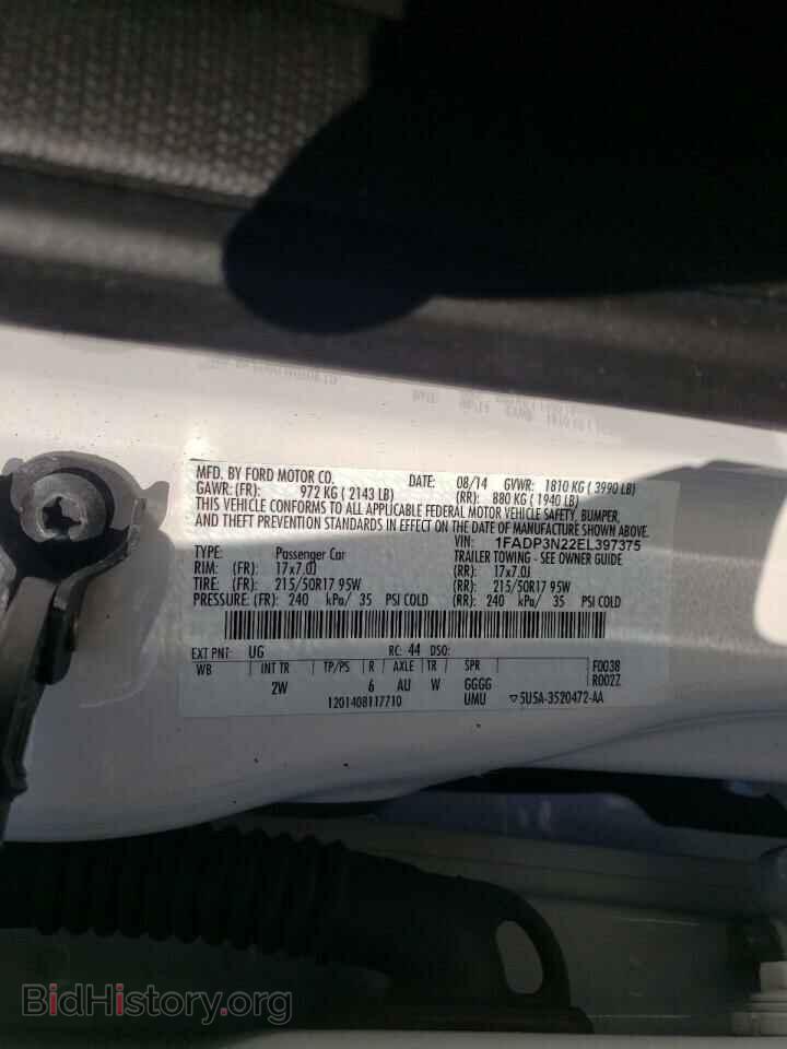 2014 FORD FOCUS - VIN: 1FADP3N22EL397375 - Фото 10