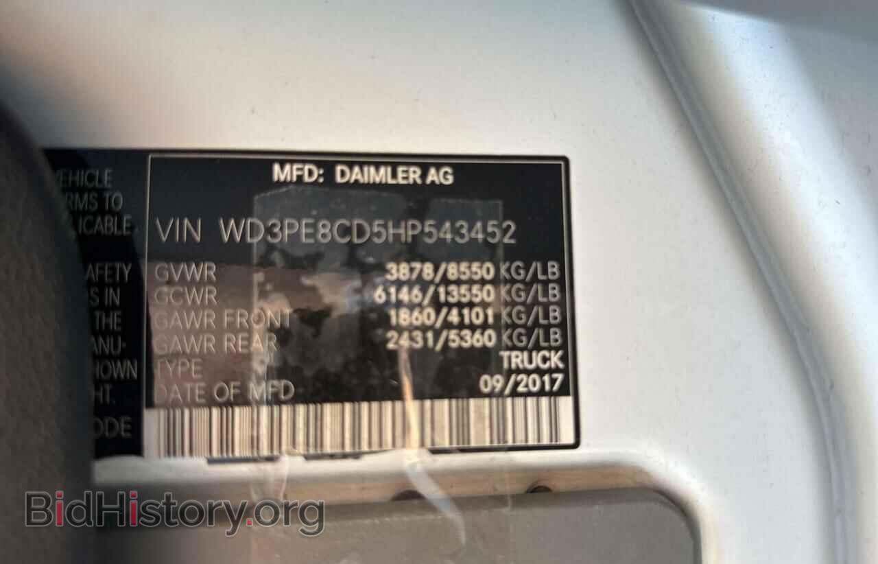 2017 MERCEDES-BENZ SPRINTER - VIN: WD3PE8CD5HP543452 - Фото 10