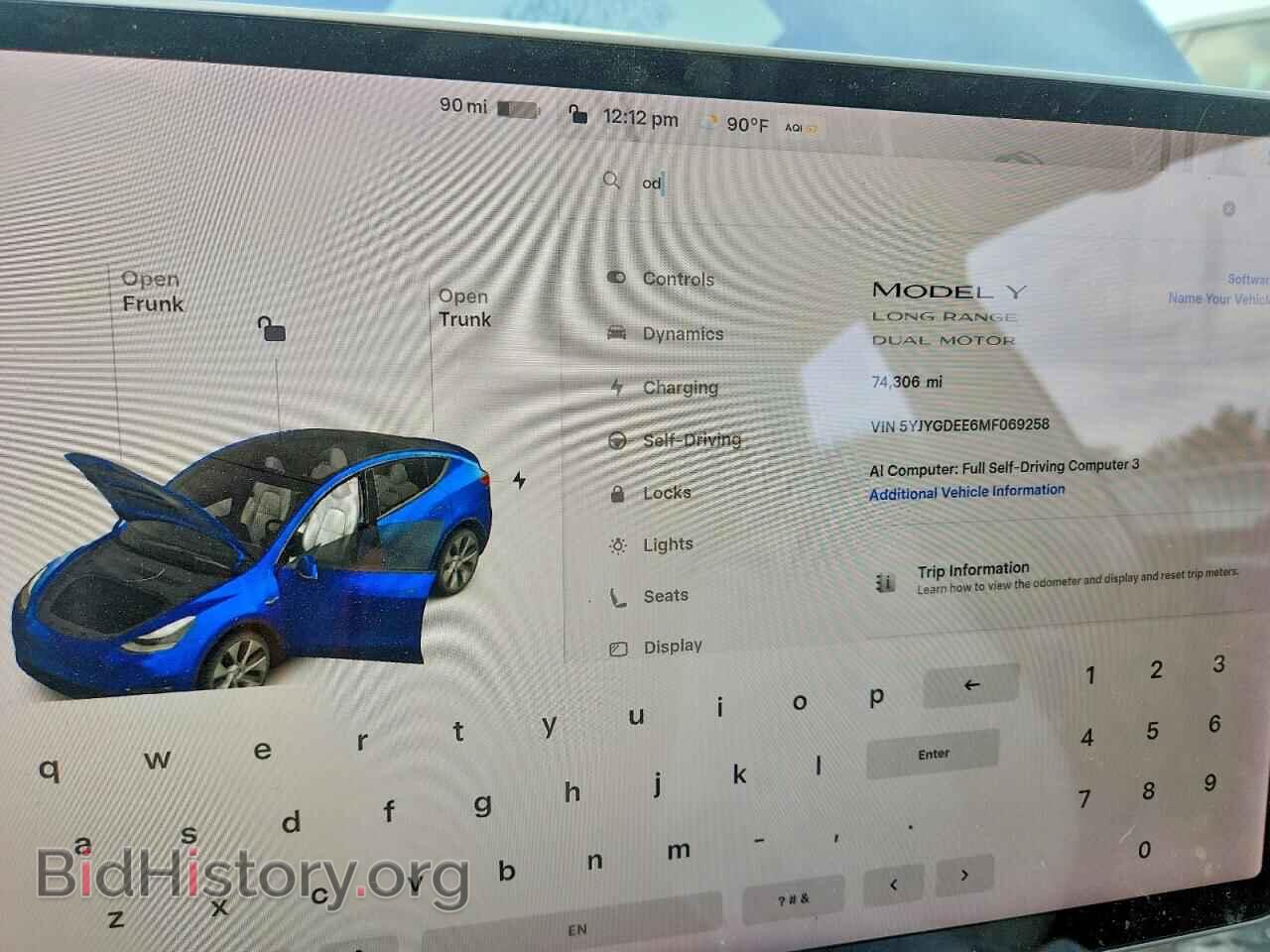 2021 TESLA MODEL Y - VIN: 5YJYGDEE6MF069258 - Photo 9