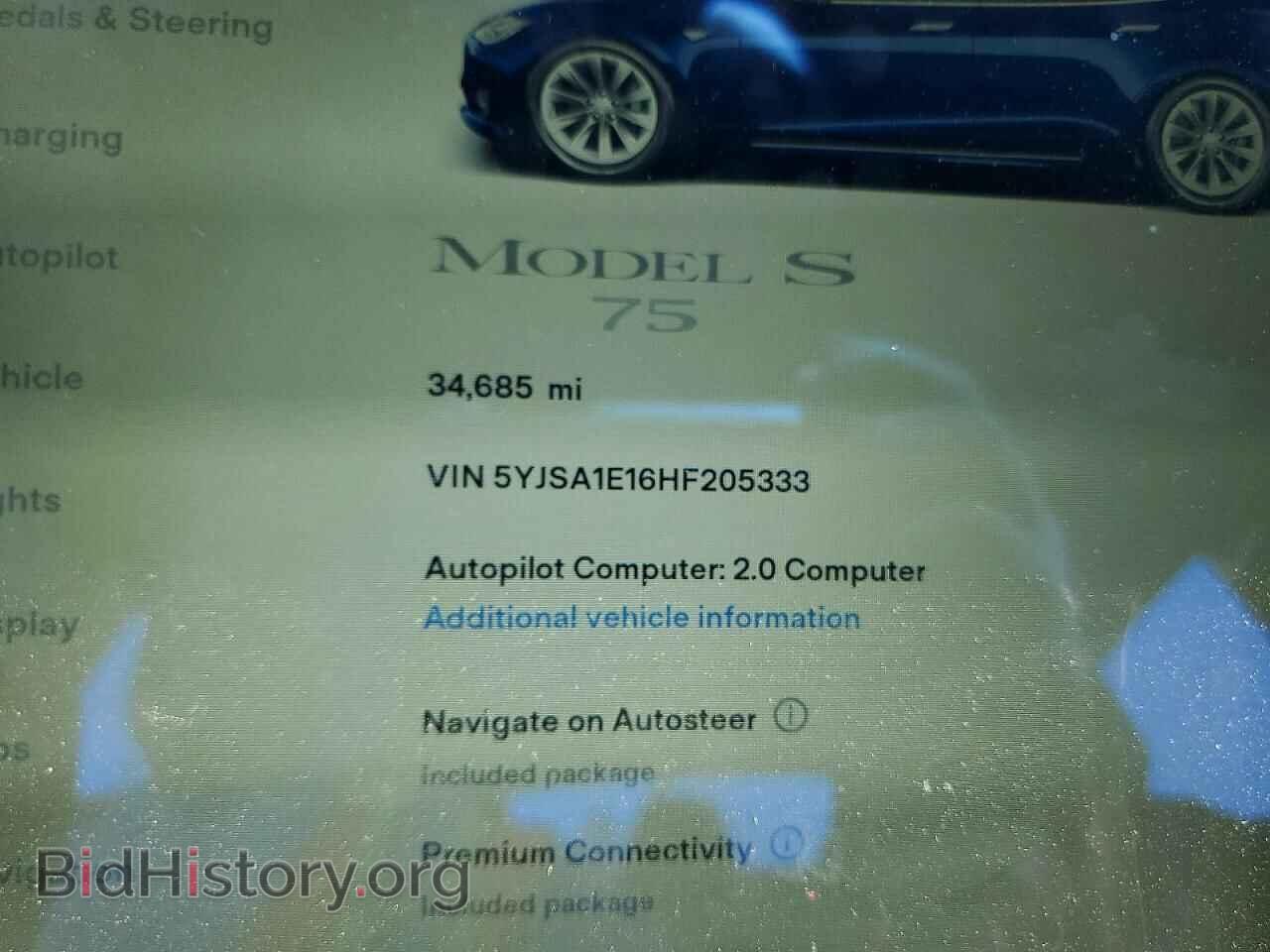 2017 TESLA MODEL S - VIN: 5YJSA1E16HF205333 - Photo 9