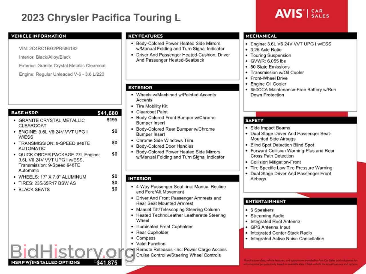 2023 CHRYSLER PACIFICA - VIN: 2C4RC1BG2PR586182 - Фото 13