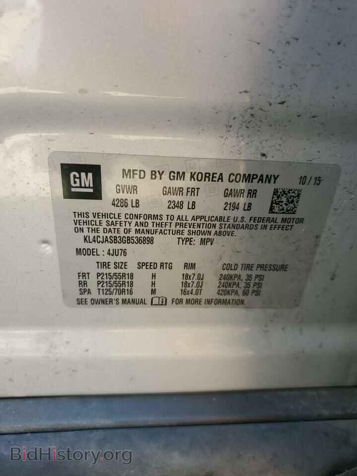 2016 BUICK ENCORE - VIN: KL4CJASB3GB536898 - Photo 13
