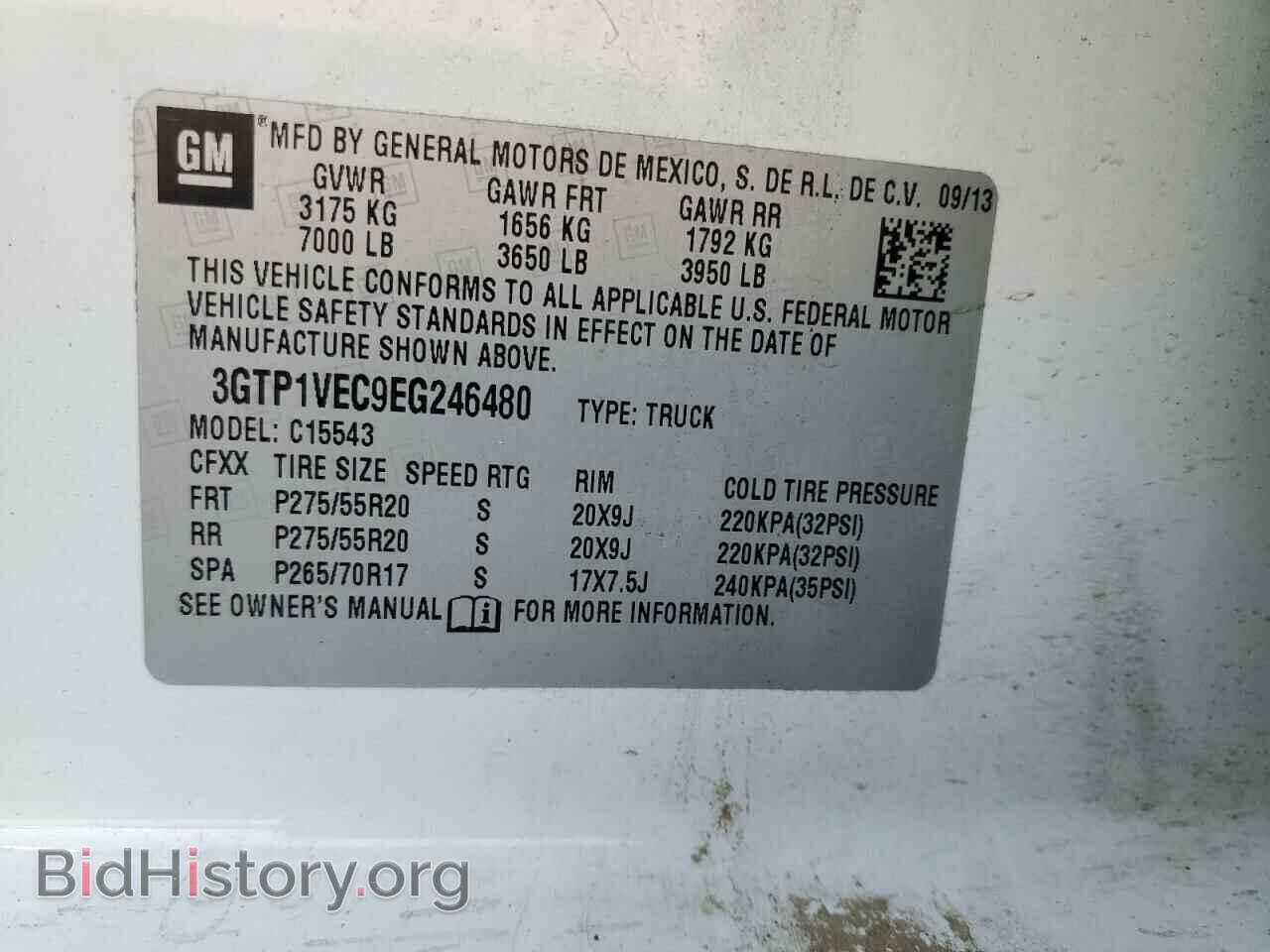 2014 GMC SIERRA - VIN: 3GTP1VEC9EG246480 - Photo 10