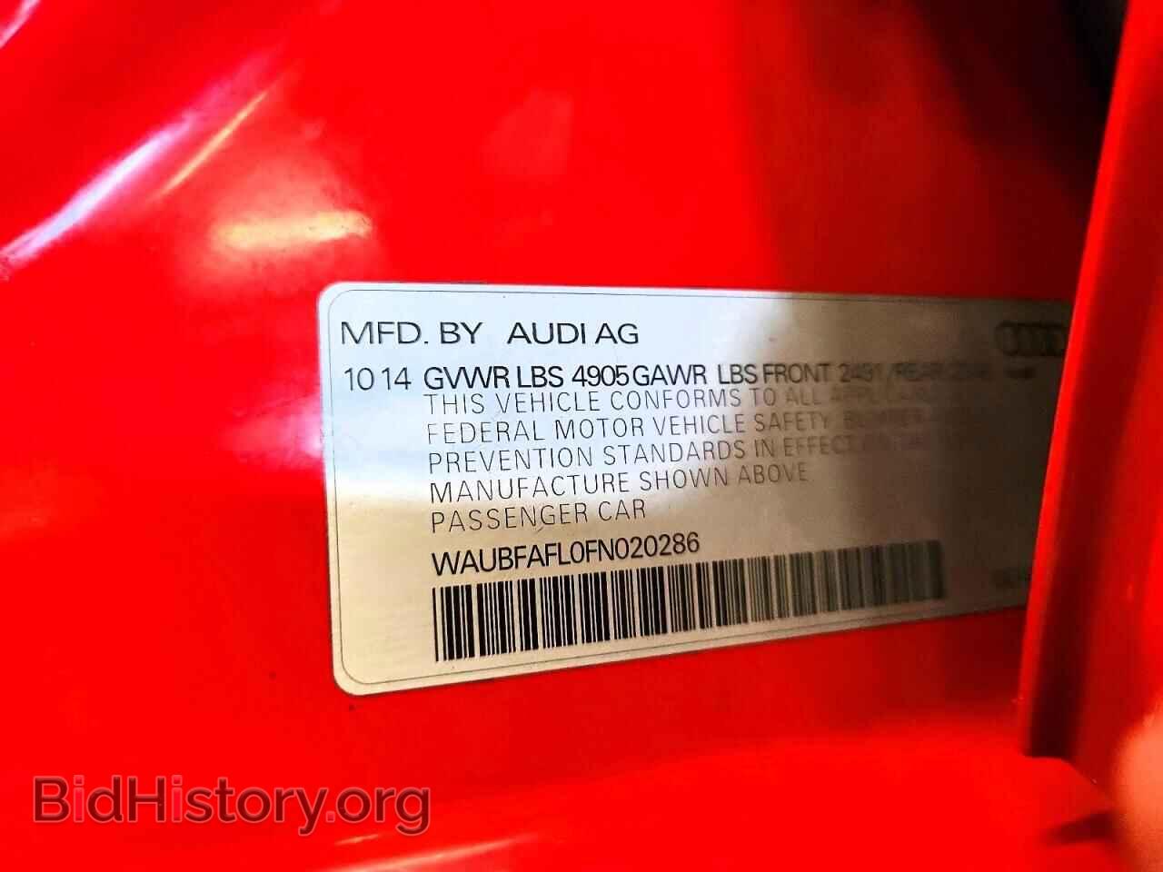 2015 AUDI A4 - VIN: WAUBFAFL0FN020286 - Фото 12