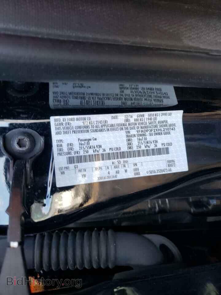 2017 FORD FOCUS - VIN: 1FADP3F2XHL210743 - Фото 10