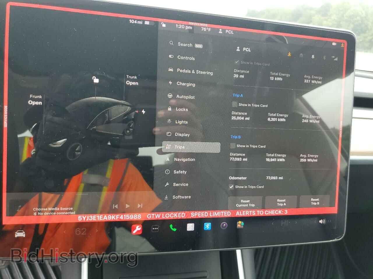 2019 TESLA MODEL 3 - VIN: 5YJ3E1EA9KF415988 - Photo 9