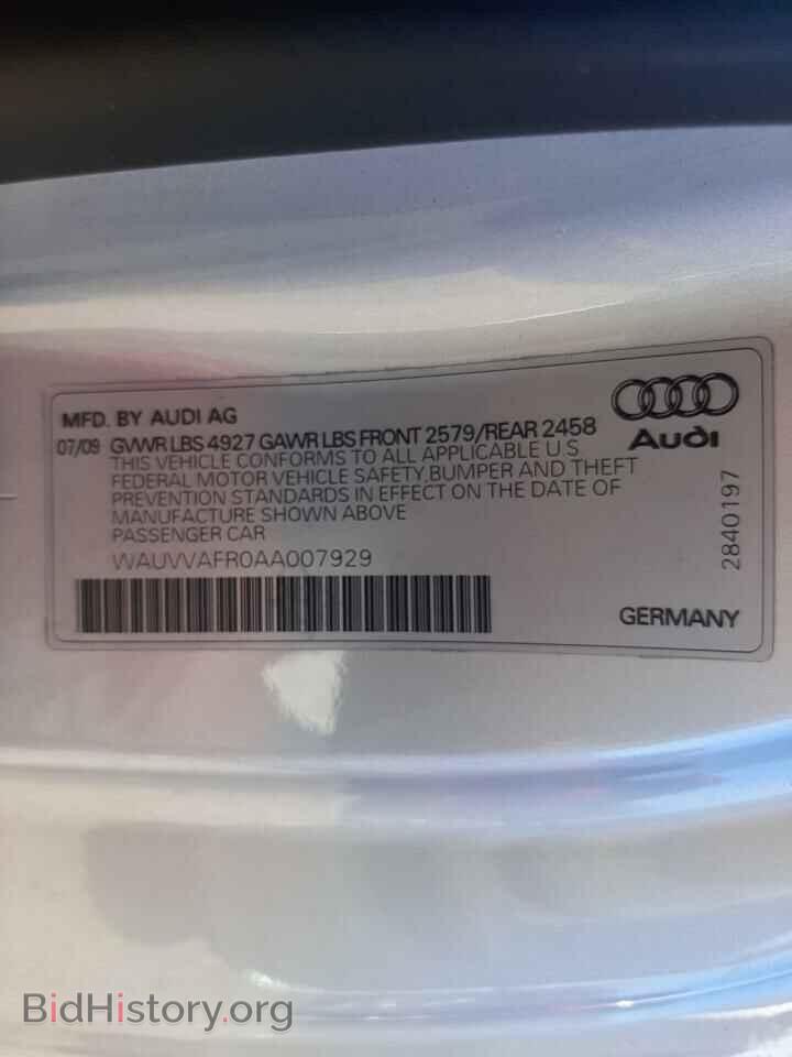 2010 AUDI S5/RS5 - VIN: WAUVVAFR0AA007929 - Фото 10
