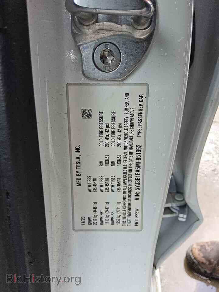 2021 TESLA MODEL 3 - VIN: 5YJ3E1EA5MF851952 - Photo 5