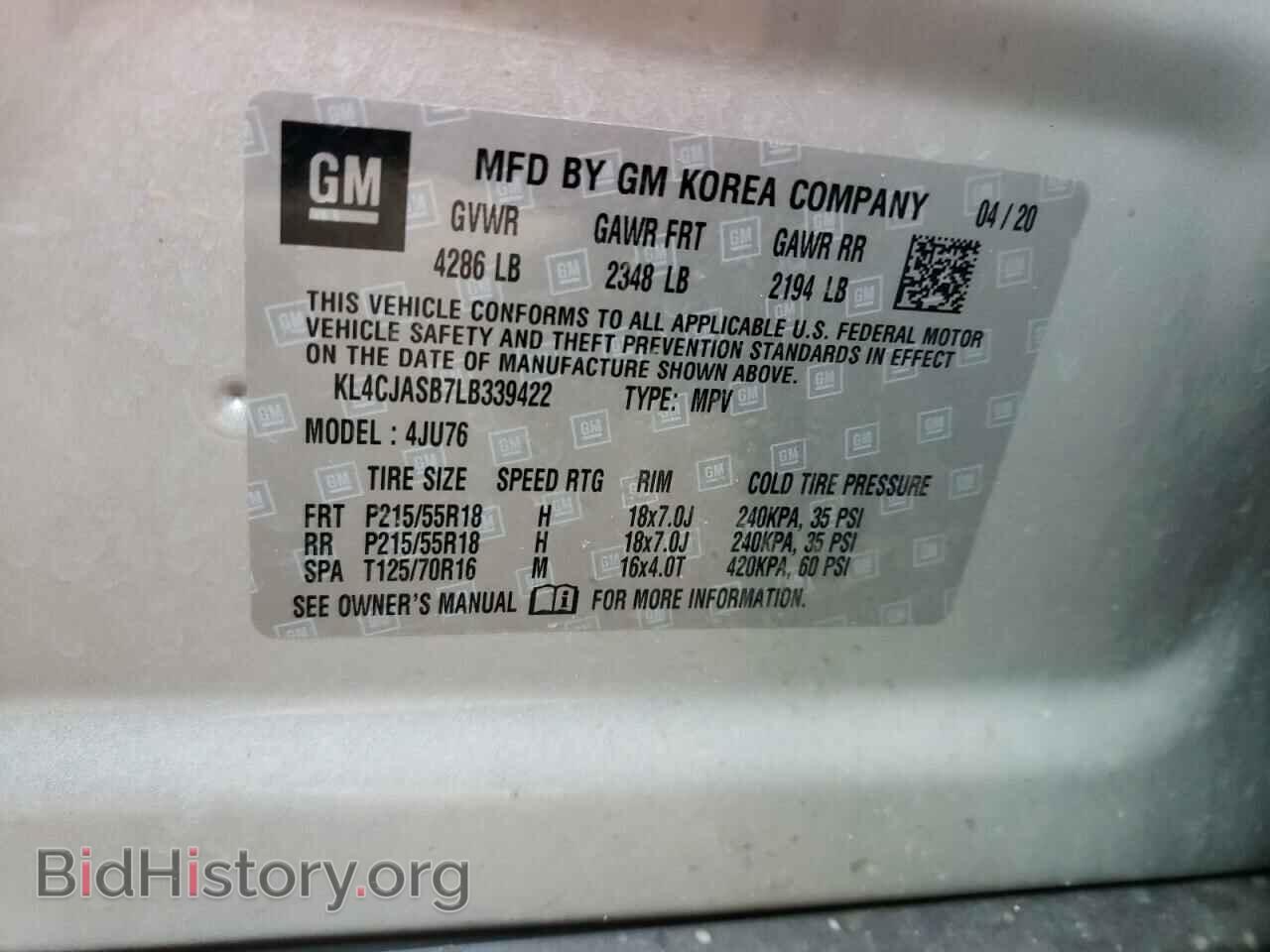 2020 BUICK ENCORE - VIN: KL4CJASB7LB339422 - Photo 10