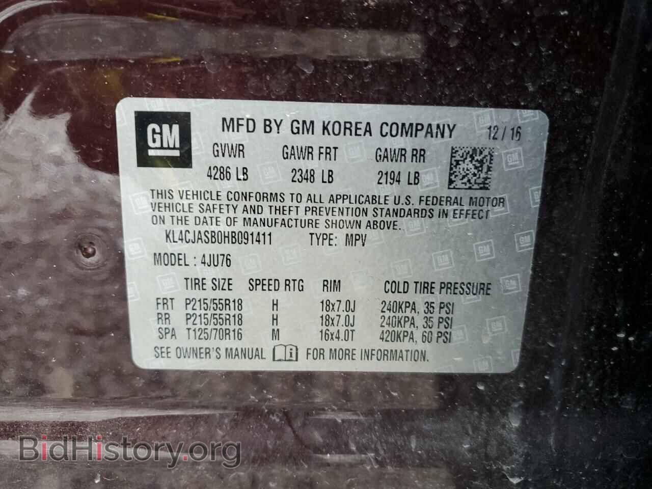 2017 BUICK ENCORE - VIN: KL4CJASB0HB091411 - Photo 13