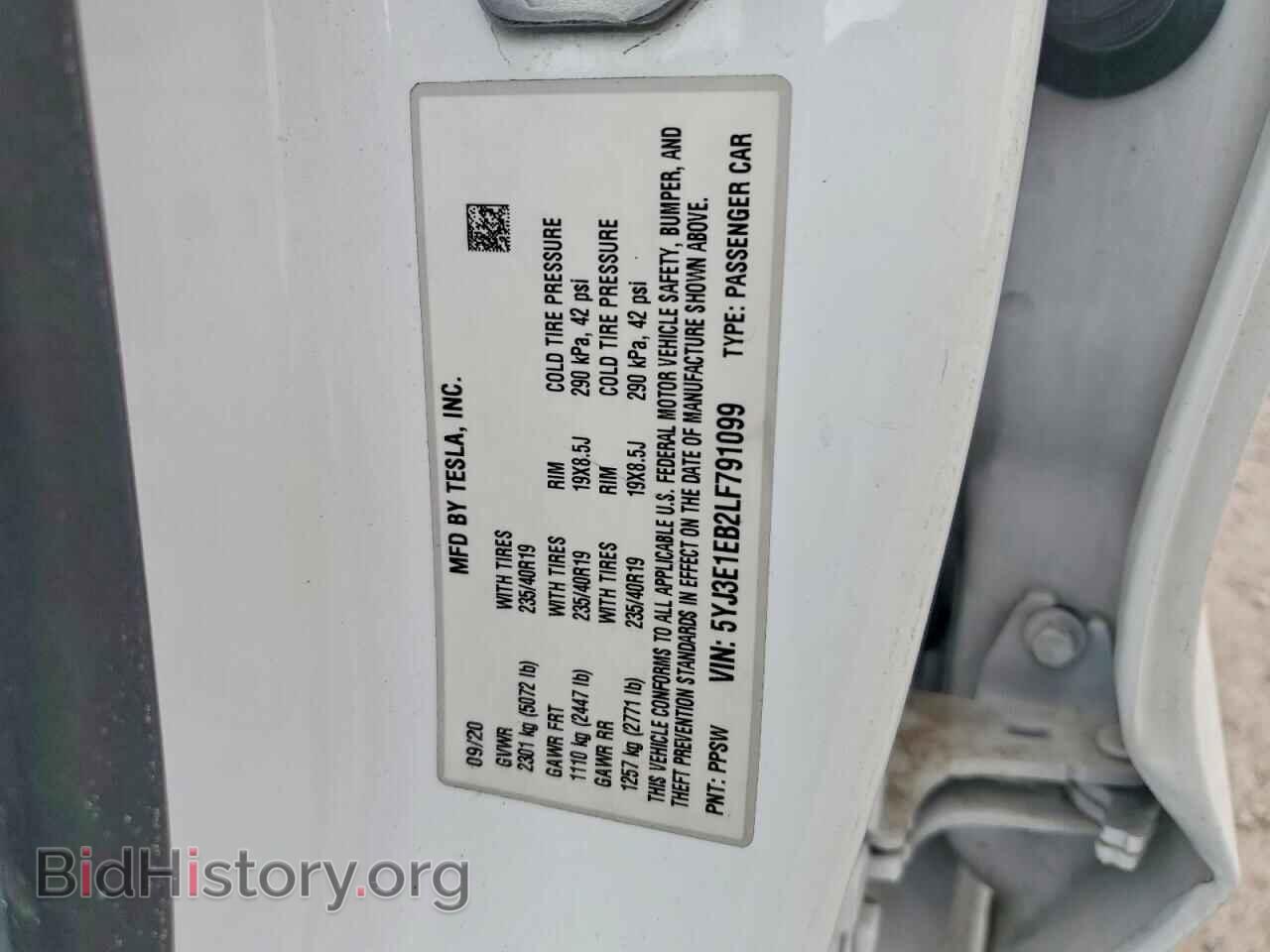 2020 TESLA MODEL 3 - VIN: 5YJ3E1EB2LF791099 - Photo 13