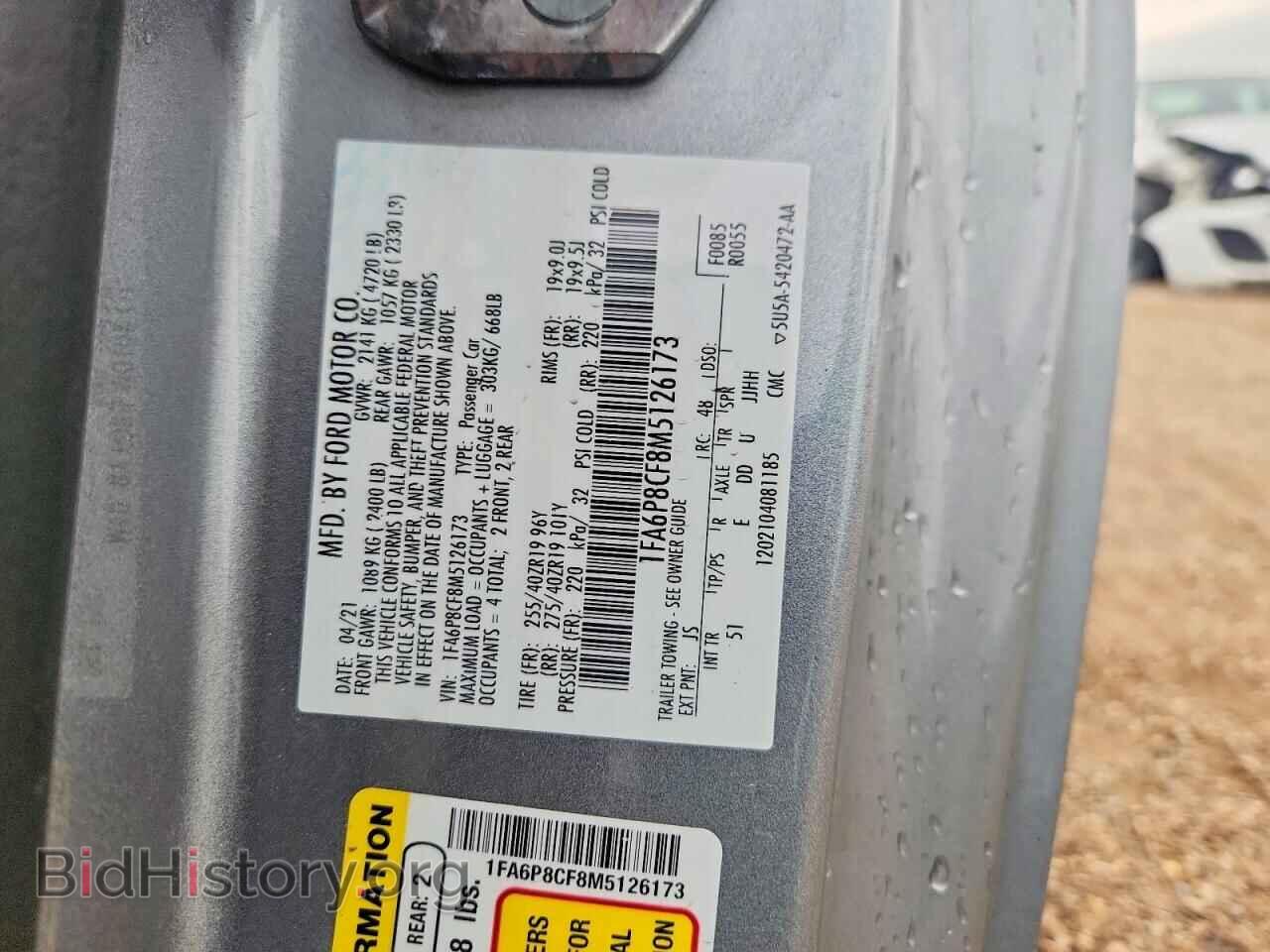2021 FORD MUSTANG - VIN: 1FA6P8CF8M5126173 - Photo 13