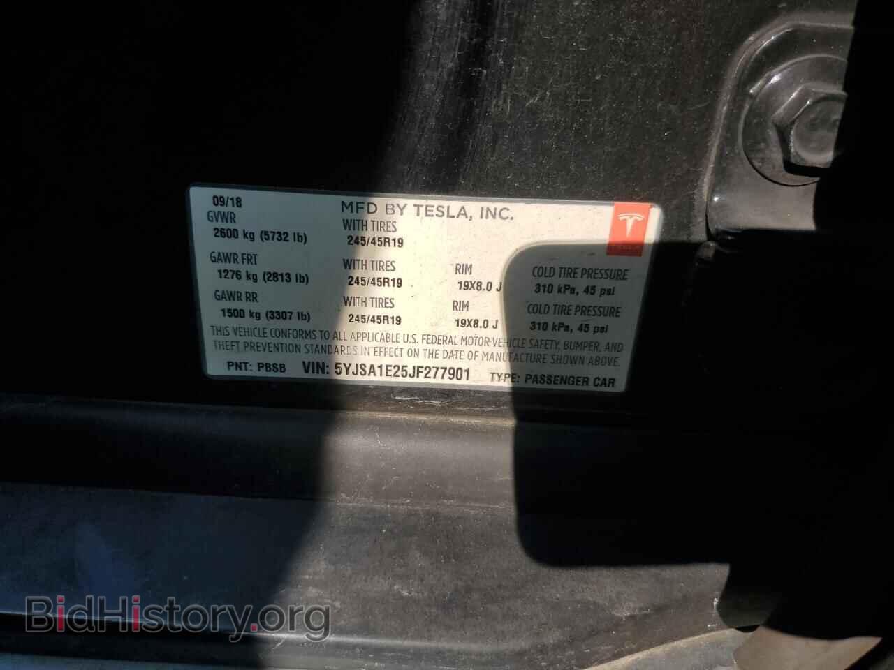 2018 TESLA MODEL S - VIN: 5YJSA1E25JF277901 - Photo 13