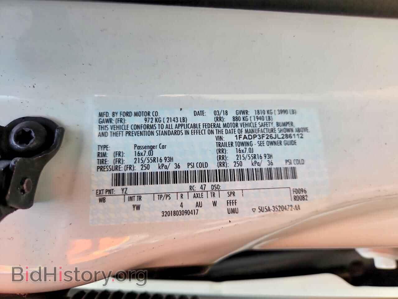 2018 FORD FOCUS - VIN: 1FADP3F26JL286112 - Photo 12