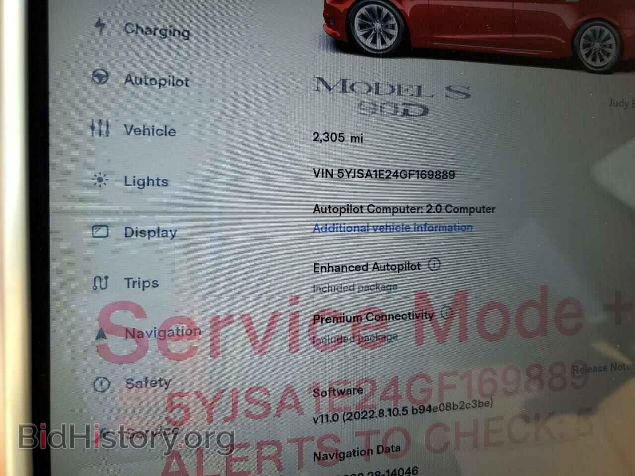2016 TESLA MODEL S - VIN: 5YJSA1E24GF169889 - Photo 8