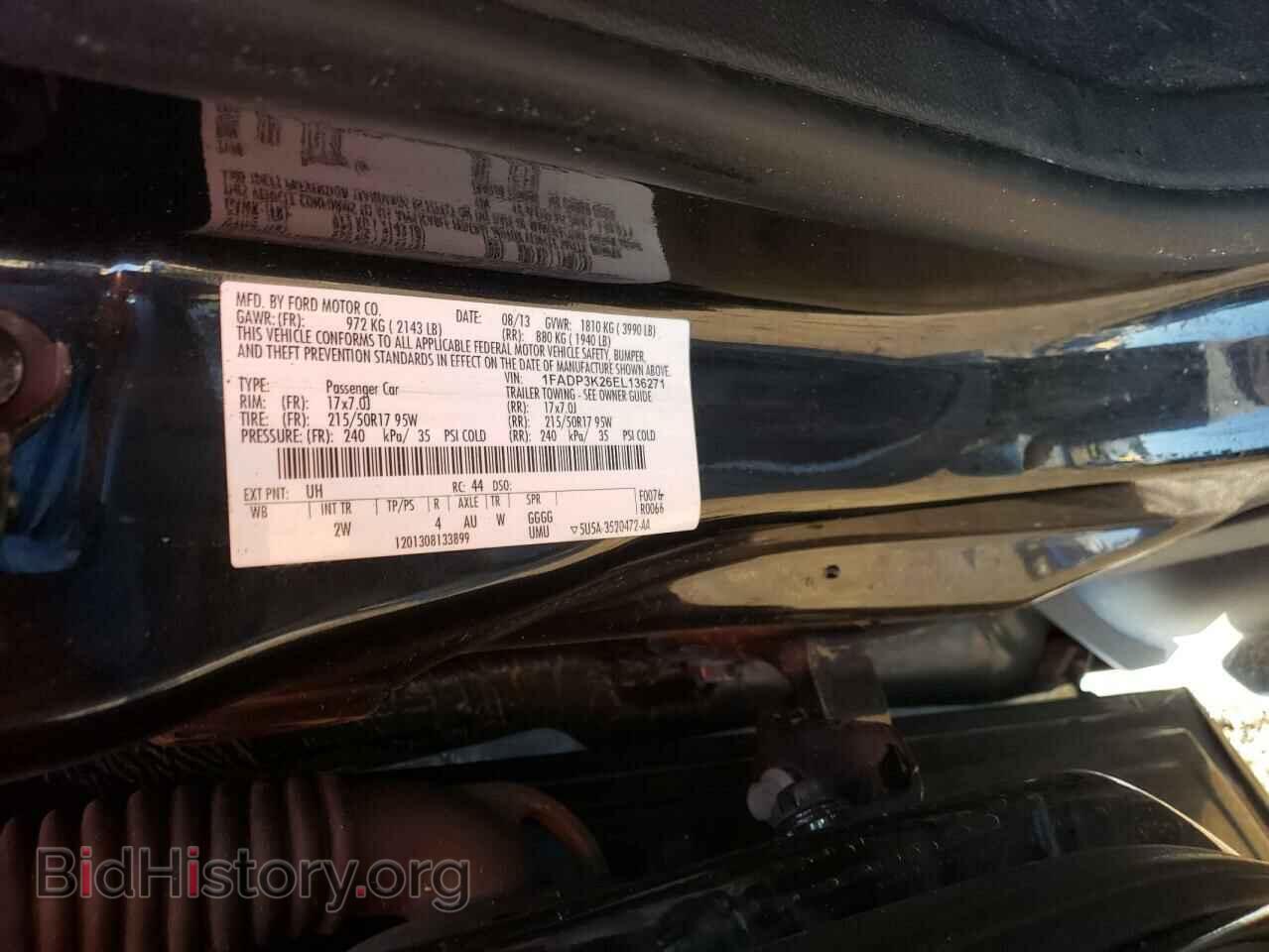 2014 FORD FOCUS - VIN: 1FADP3K26EL136271 - Фото 10