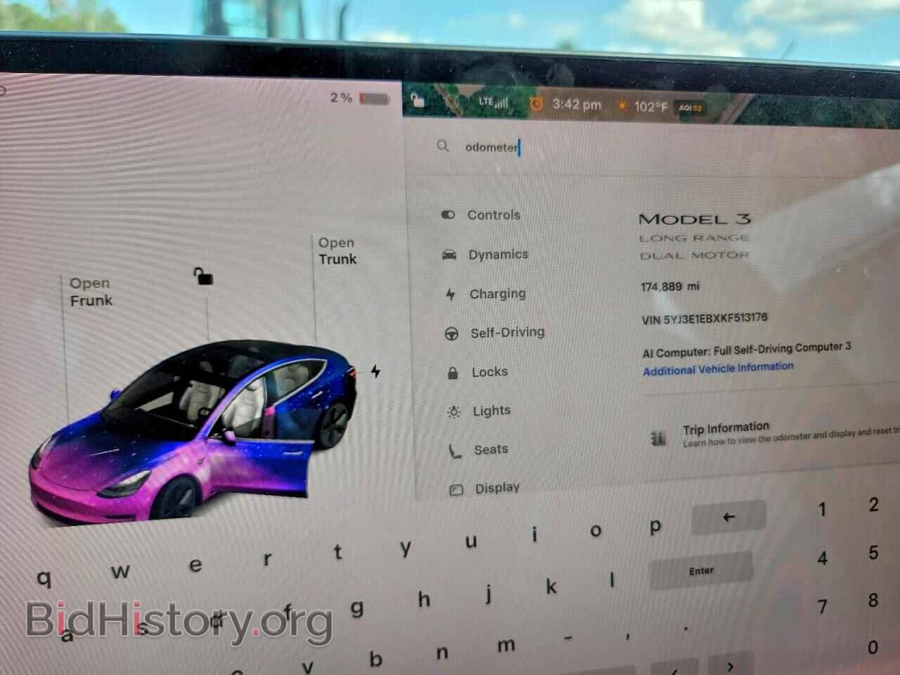 2019 TESLA MODEL 3 - VIN: 5YJ3E1EBXKF513176 - Photo 9