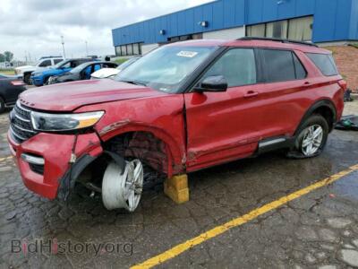 2021 Ford EXPLORER XLT, красный — VIN 1FMSK8DH6MGA04127, Copart