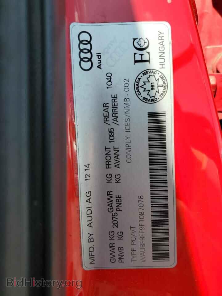 2015 AUDI A3 - VIN: WAUBFRFF9F1087078 - Фото 12