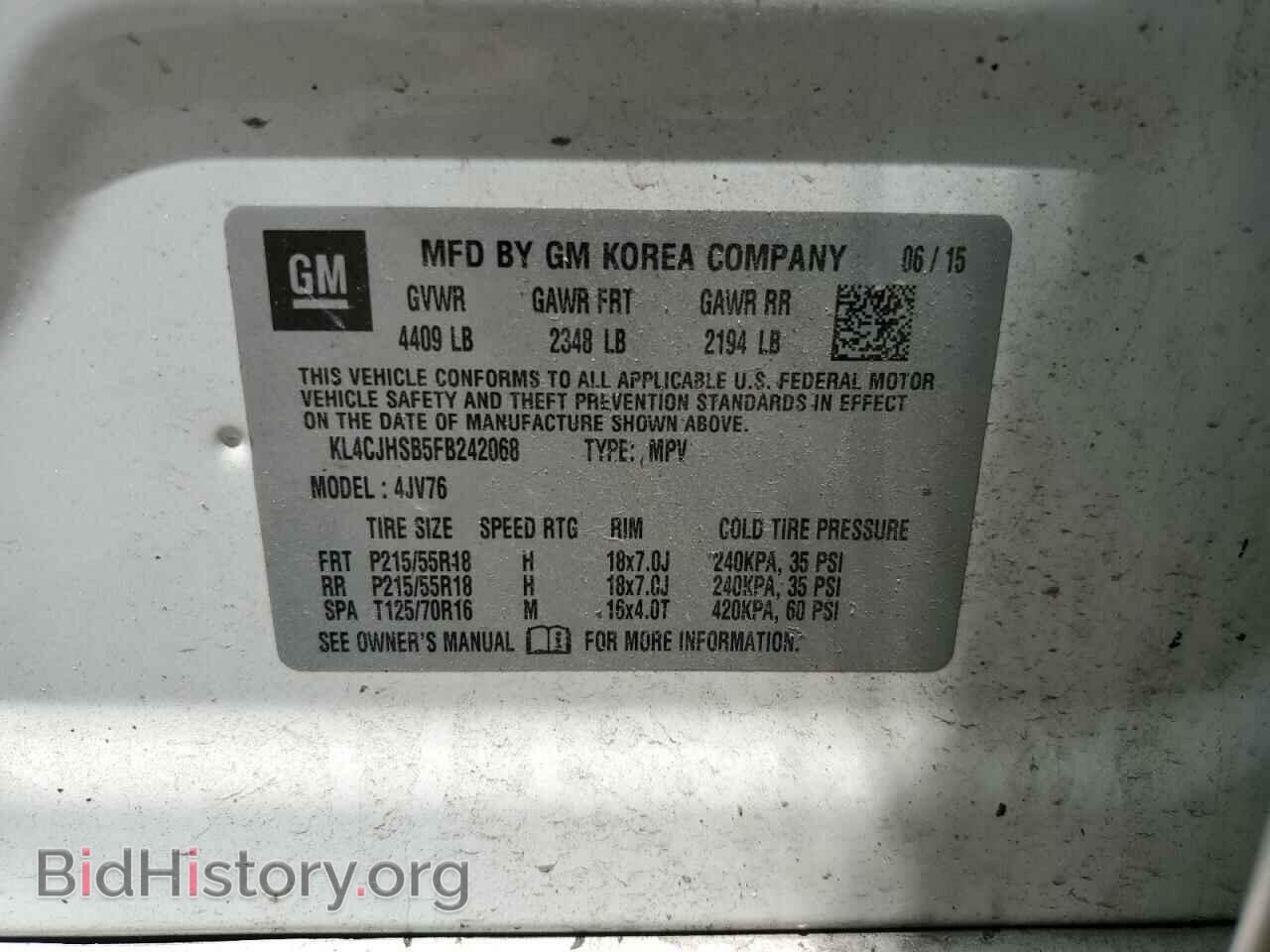 2015 BUICK ENCORE - VIN: KL4CJHSB5FB242068 - Photo 13