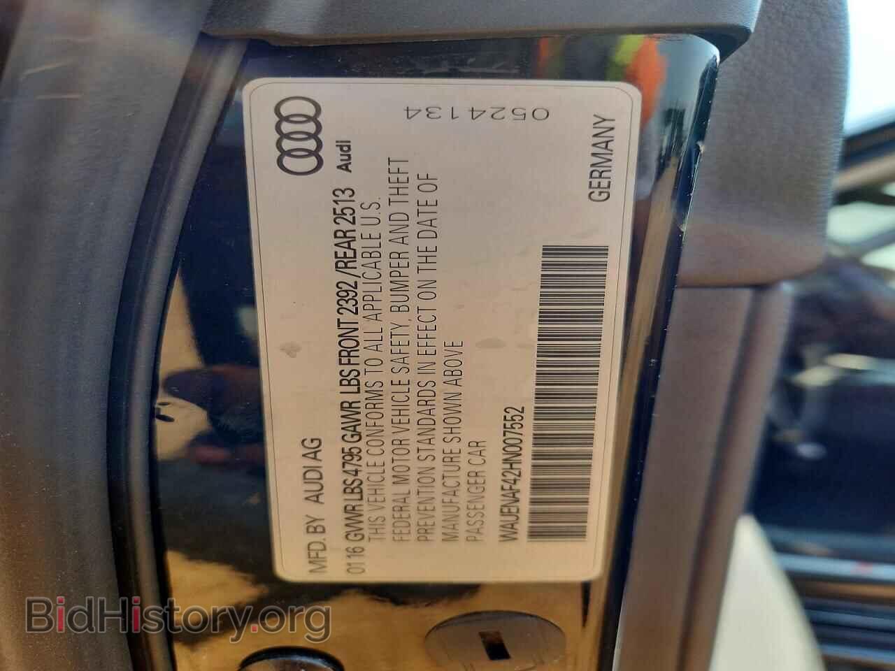 2017 AUDI A4 - VIN: WAUENAF42HN007552 - Фото 12