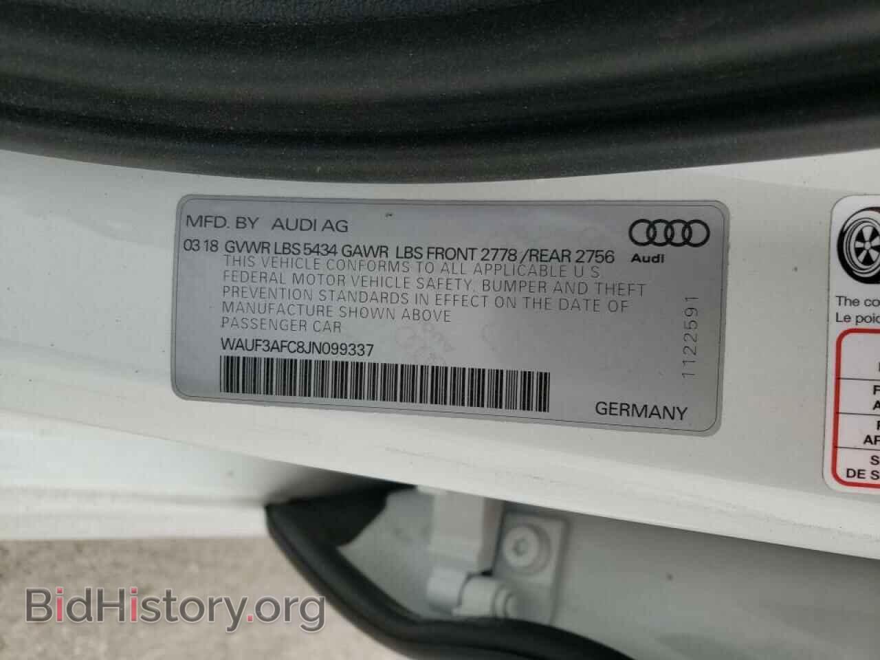 2018 AUDI A6 - VIN: WAUF3AFC8JN099337 - Фото 10