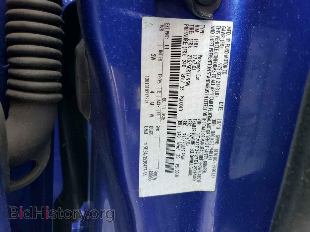 2014 FORD FOCUS - VIN: 1FADP3F27EL201400 - Фото 12