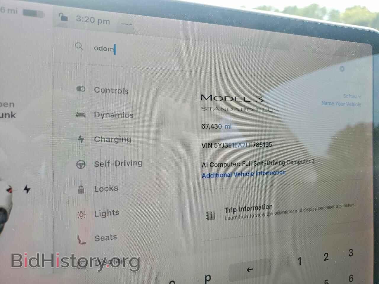 2020 TESLA MODEL 3 - VIN: 5YJ3E1EA2LF785195 - Фото 9